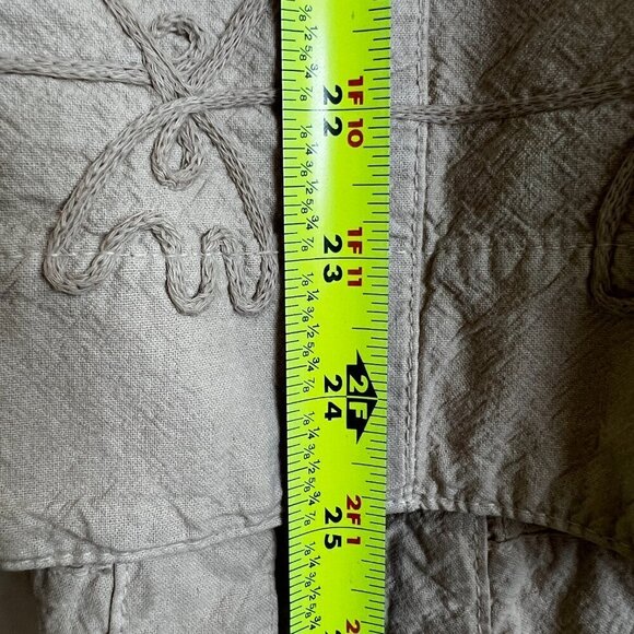 Scully Womens Beige Western Rodeo Fitted Long Sleeve Shirt Embroidered Size M - Picture 9 of 13